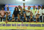 Uttarakhand roll ball team warmly welcomed