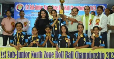 Uttarakhand roll ball team warmly welcomed