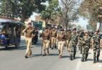 police Flag march Lok Sabha elections