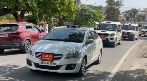 Police and paramilitary forces flag march