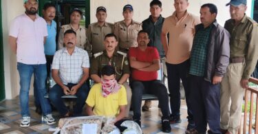 A smuggler arrested with leopard skin