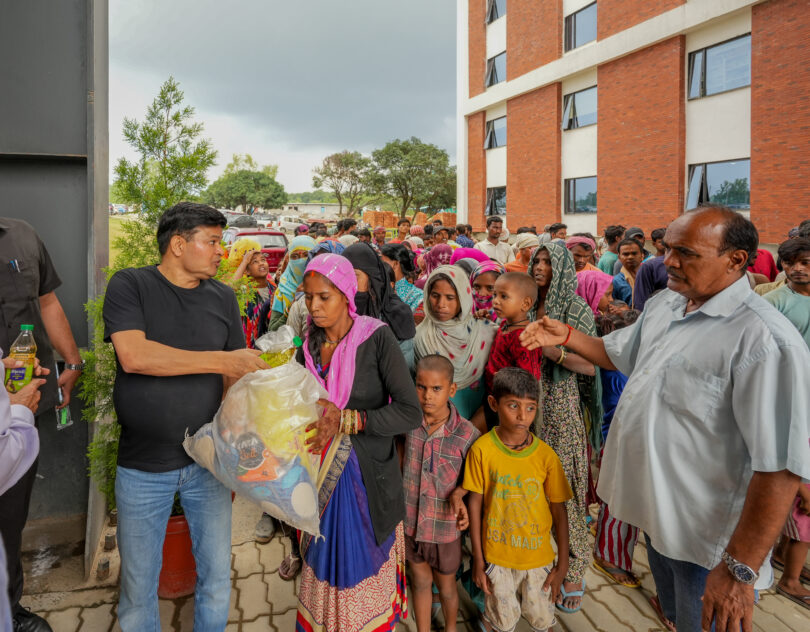 food packets distributed