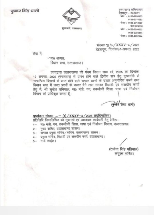 additional charge of parliamentary