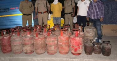 gas cylinders exposed