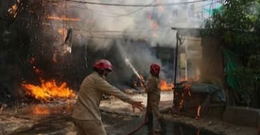 Major fire in hotel